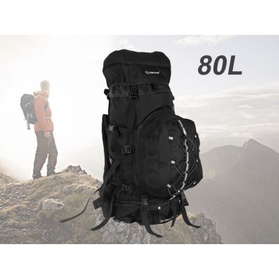 80L Backpack Bag BLACK