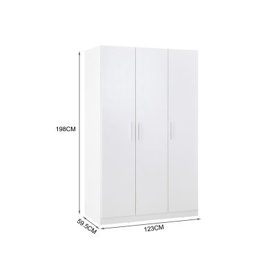 Makalu Wardrobe 3 Door Storage Shelves - White