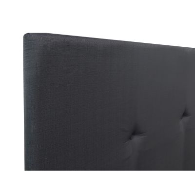MORGAN Upholstered Headboard Queen - BLACK