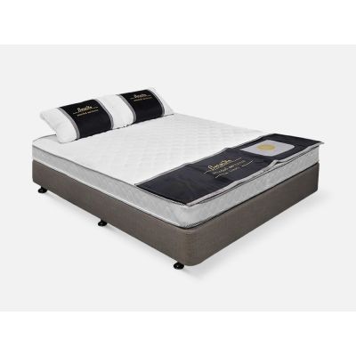 Vinson Fabric Queen Bed with Basic Mattress - Slate