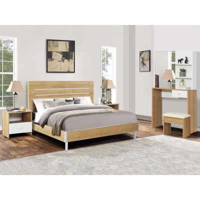 MAKALU King Bedroom Furniture Package with Dressing Table - OAK