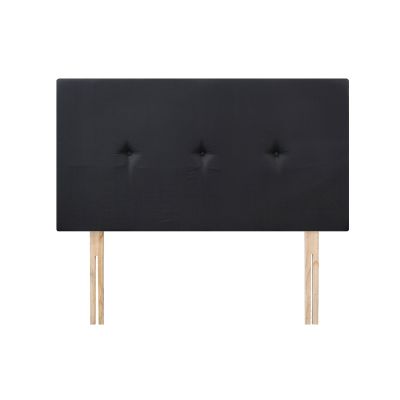 MORGAN Upholstered Headboard Double - BLACK