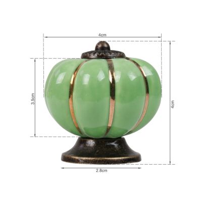 Ceramic Drawer Knob with Bronze Lined Pumpkin Shape 40mm