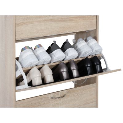 Matilda 3 Drawer Shoe Cabinet Storage Rack - Maple