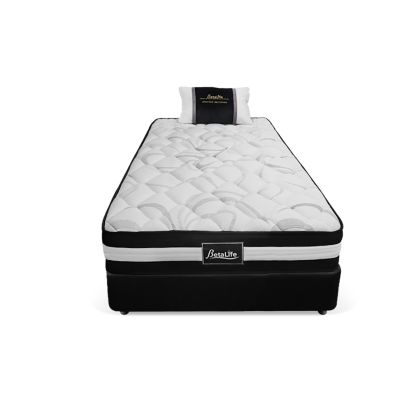 Vinson Fabric King Single Bed with Ultra Comfort Mattress - Black