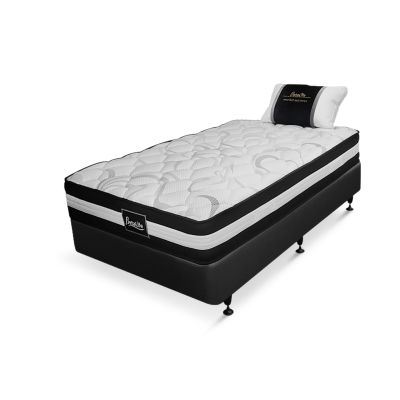 Vinson Fabric King Single Bed with Ultra Comfort Mattress - Black