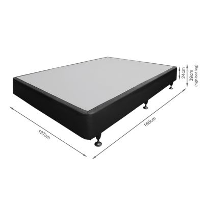 Vinson Fabric Double Bed Base - Black