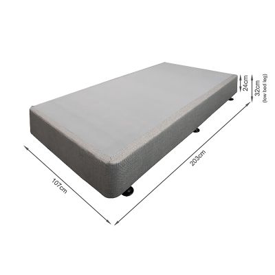 Vinson Fabric King Single Bed Base - Grey