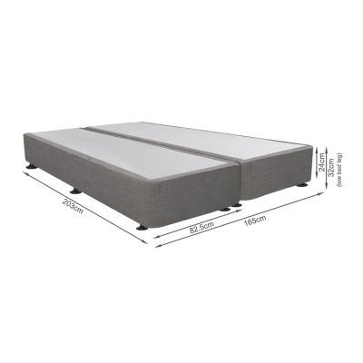 Vinson Fabric King Split Bed Base - Grey