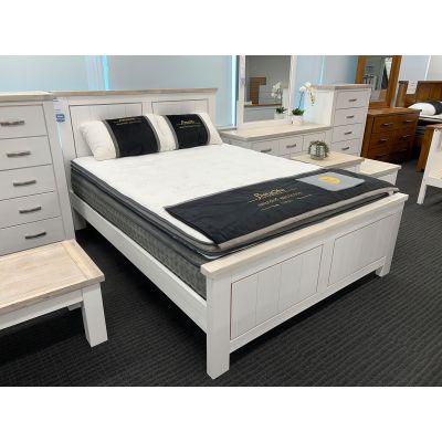 Aurora Solid Wood Queen Bed Frame - White
