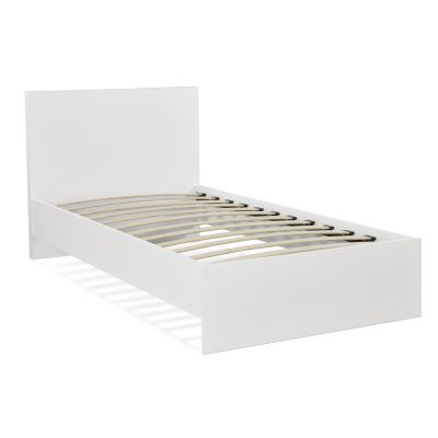 TONGASS Single Wooden Bed Frame - WHITE
