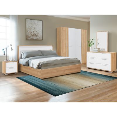 KAWEKA King Bedroom Furniture Package 4PCS - OAK