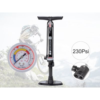 230PSI Bicycle Bike Tyre Air Pump with Pressure Gauge