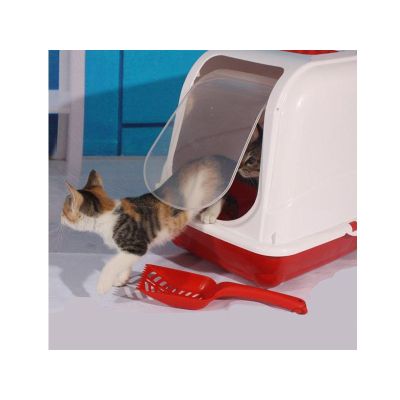 Portable Hooded Cat Toilet Litter - Large
