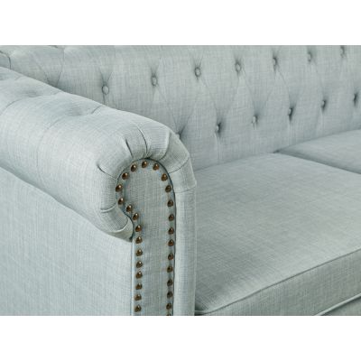 VAGAS 3 Seater Fabric Sofa - LIGHT GREY
