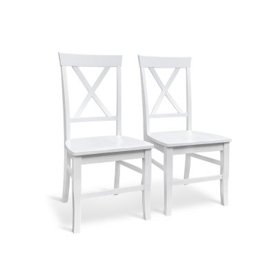 Bali 5 Piece Dining Set with 6 Seater Dining Table - White