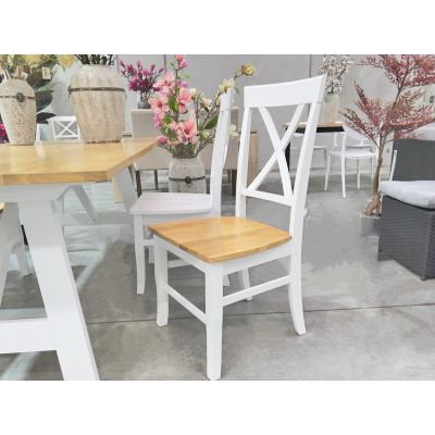Bali Dining Chair - Set of 2 - Oak + White
