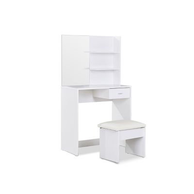 MAKALU Single Bedroom Furniture Package with Dressing Table - WHITE