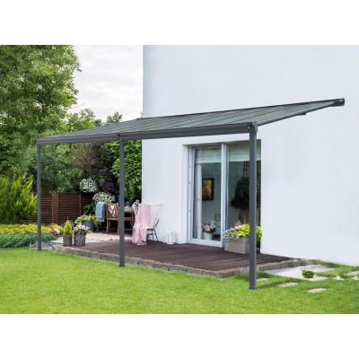Toughout Patio Canopy Roof 4.96m x 3m - Charcoal Grey