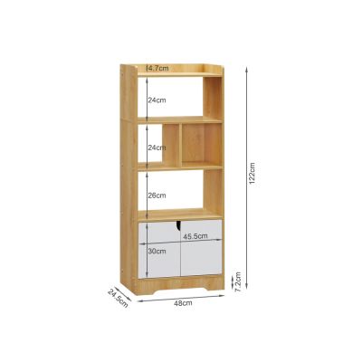 MORAINE Bookshelf Display Shelf Storage Cabinet