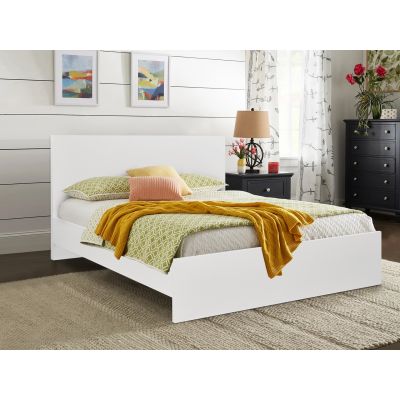 TONGASS Double Wooden Bed Frame - WHITE