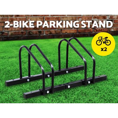 Rack Bike Stand Storage Rack Floor Mount 2 Bike BLACK