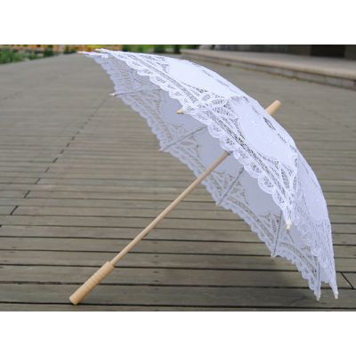 Lace Umbrella for Wedding Party WHITE