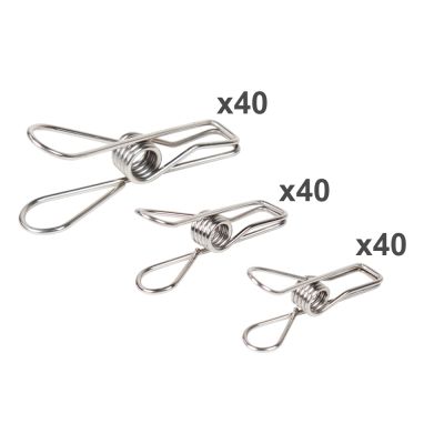 Stainless Steel Metal Clips Wire Clothes Pegs 120PCS
