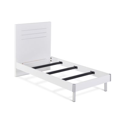 MAKALU Single Wooden Bed Frame - WHITE