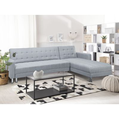 Minnesota 5 Seater Sofa Bed Futon with Chaise - Grey