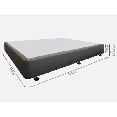 Vinson Fabric Queen Bed with Basic Mattress - Slate