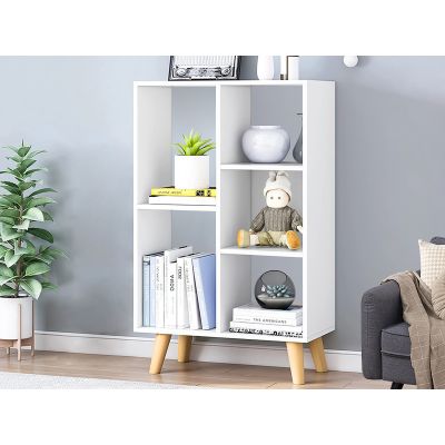Huron Bookshelf Display Shelf Storage Unit - White