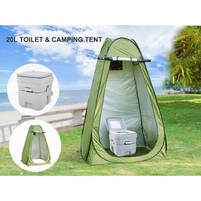 20L Outdoor Portable Camping Toilet Camping Shower Tent Pop Up Tent