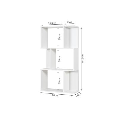 Namak 3 Tier Bookshelf Display Shelf - White