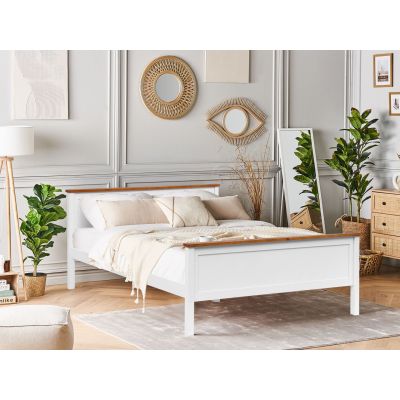 Kamet Queen Wooden Bed Frame - White
