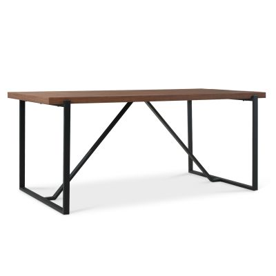 LIRON Dining Table Rectangle 180x90cm - WALNUT