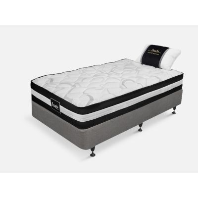 VINSON Fabric King Single Bed with Ultra Comfort Mattress - GREY