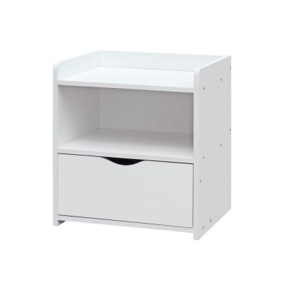 CLARK Bedside Table Nightstand - WHITE