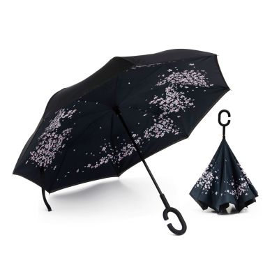 Inverted Umbrella Parasol Umbrella Reversed Umbrella Double Layer - BLOSSOMS