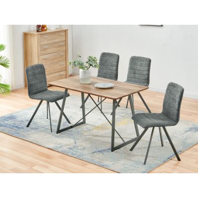 NOELLE 4PCS Upholstered Dining Chair - LIGHT GREY
