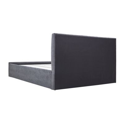 HLOLELA King Bed Frame with Storage - DARK GREY