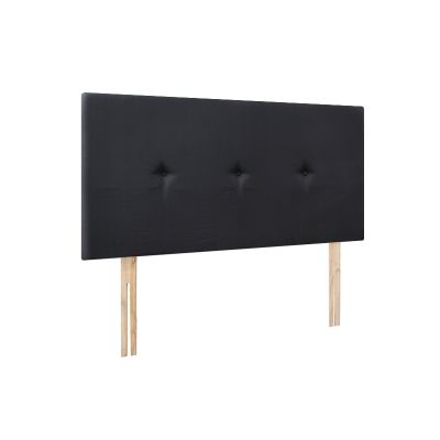 MORGAN Upholstered Headboard Queen - BLACK
