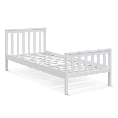 Andes Single Wooden Bed Frame - White