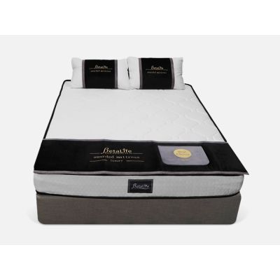 Vinson Fabric Queen Bed with Deluxe Mattress - Slate