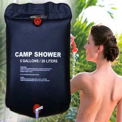 20L Portable Solar Heat Shower Water Bag For Outdoor Camping