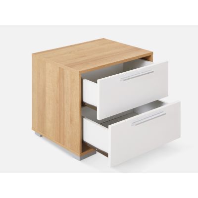KAWEKA Queen Bedroom Furniture Package with FLYNN Desk - OAK