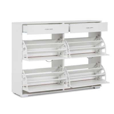 Rotoroa 6 Drawer Shoe Cabinet Storage Rack - White