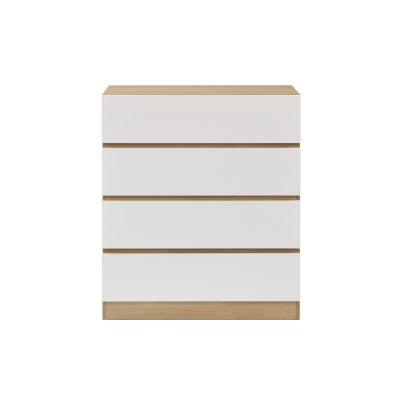 Harris Bedroom Storage Package 3PCS with Tallboy 4 Drawer - Oak + White