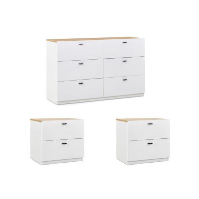 Hekla Bedroom Storage Package With Low Boy - White