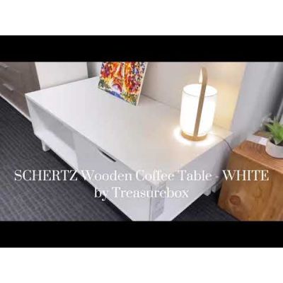 SCHERTZ Wooden Coffee Table - WHITE